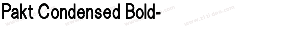 Pakt Condensed Bold字体转换